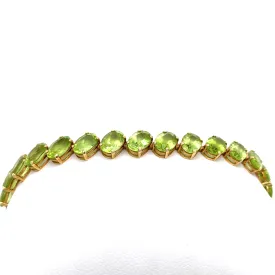 14k Oval Peridot Bracelet