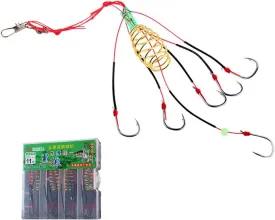 4 Packs Trap Fishing Hooks Carp Fishing Baits Hook Lure with Fishing Spring Carp Feeder
