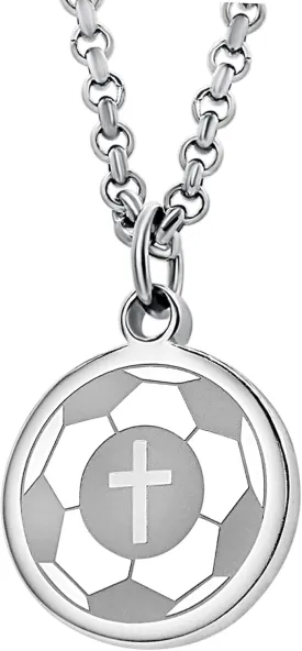 Athletes Necklace With Inspiring Bible Quote ?C Choose Your Quote, Silver Cross Necklace for Men and Women That Love Sports ?C Makes a Unique, Inspiring Gift for Athletes. Baseball, Basketball, Football, Hockey and Soccer Available.