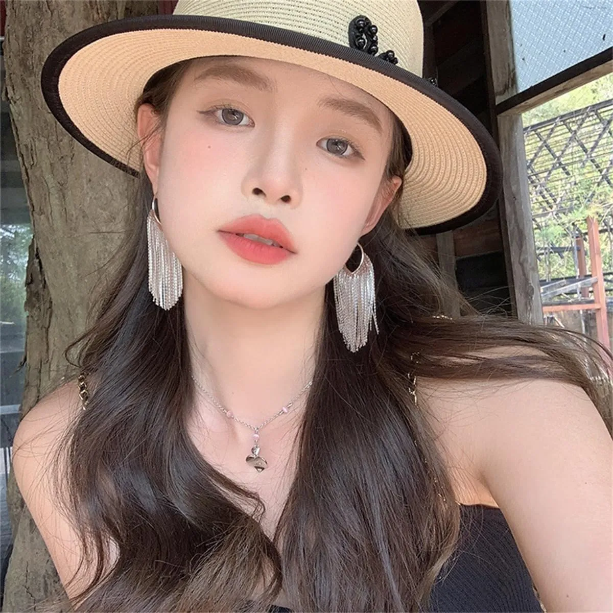 Boho Linear Tassel Drop Dangling Earrings For Women,Long Formal Country Bohemian Fringe Chain Chandelier Prom Statement Trendy Earrings For Party Prom
