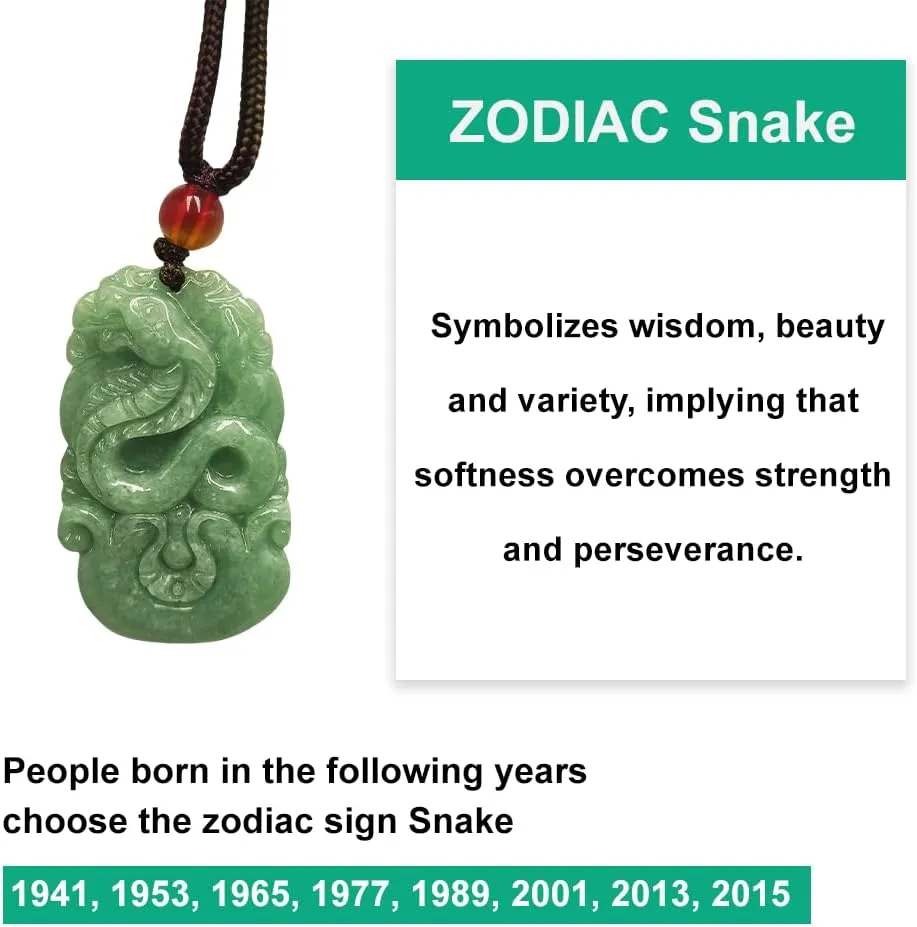 Chinese Zodiac Jadeite Necklace, Fine Jadeite Grade A Gemstone Twelve Zodiac Signs Made by Zodiac Animals Necklace Pendant Amulet