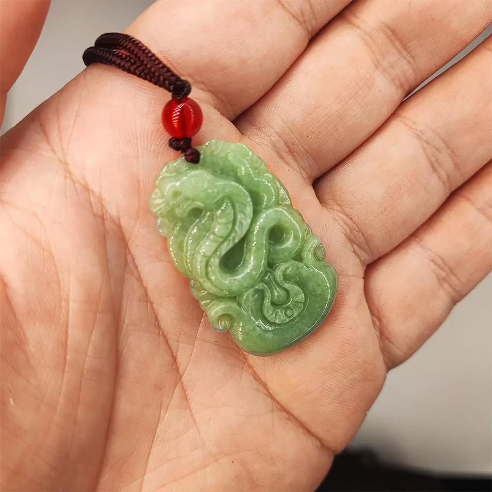 Chinese Zodiac Jadeite Necklace, Fine Jadeite Grade A Gemstone Twelve Zodiac Signs Made by Zodiac Animals Necklace Pendant Amulet