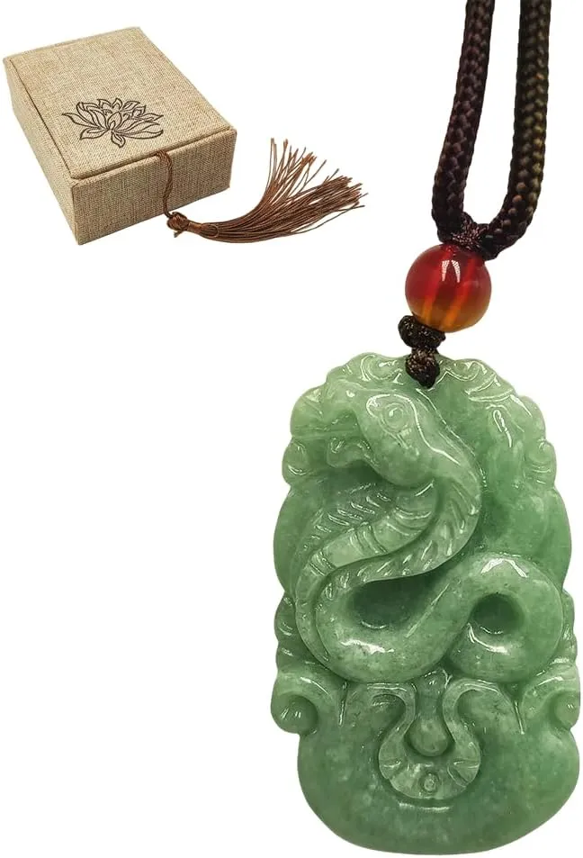 Chinese Zodiac Jadeite Necklace, Fine Jadeite Grade A Gemstone Twelve Zodiac Signs Made by Zodiac Animals Necklace Pendant Amulet