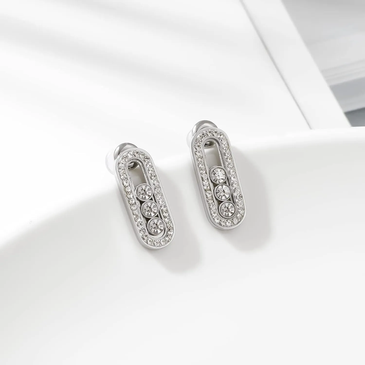Earrings for Women Handmade Stud Earrings for Women Trendy Stainless Steel Stud Earrings for Women's Flat Back Earrings for Women, Men, and Girls Silver Fashionable Stylish Earring Studs