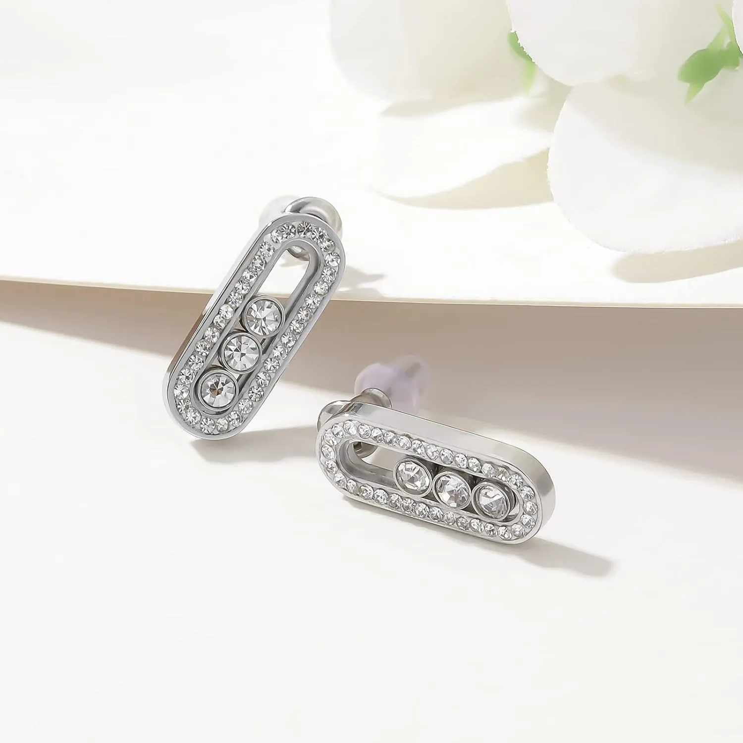 Earrings for Women Handmade Stud Earrings for Women Trendy Stainless Steel Stud Earrings for Women's Flat Back Earrings for Women, Men, and Girls Silver Fashionable Stylish Earring Studs