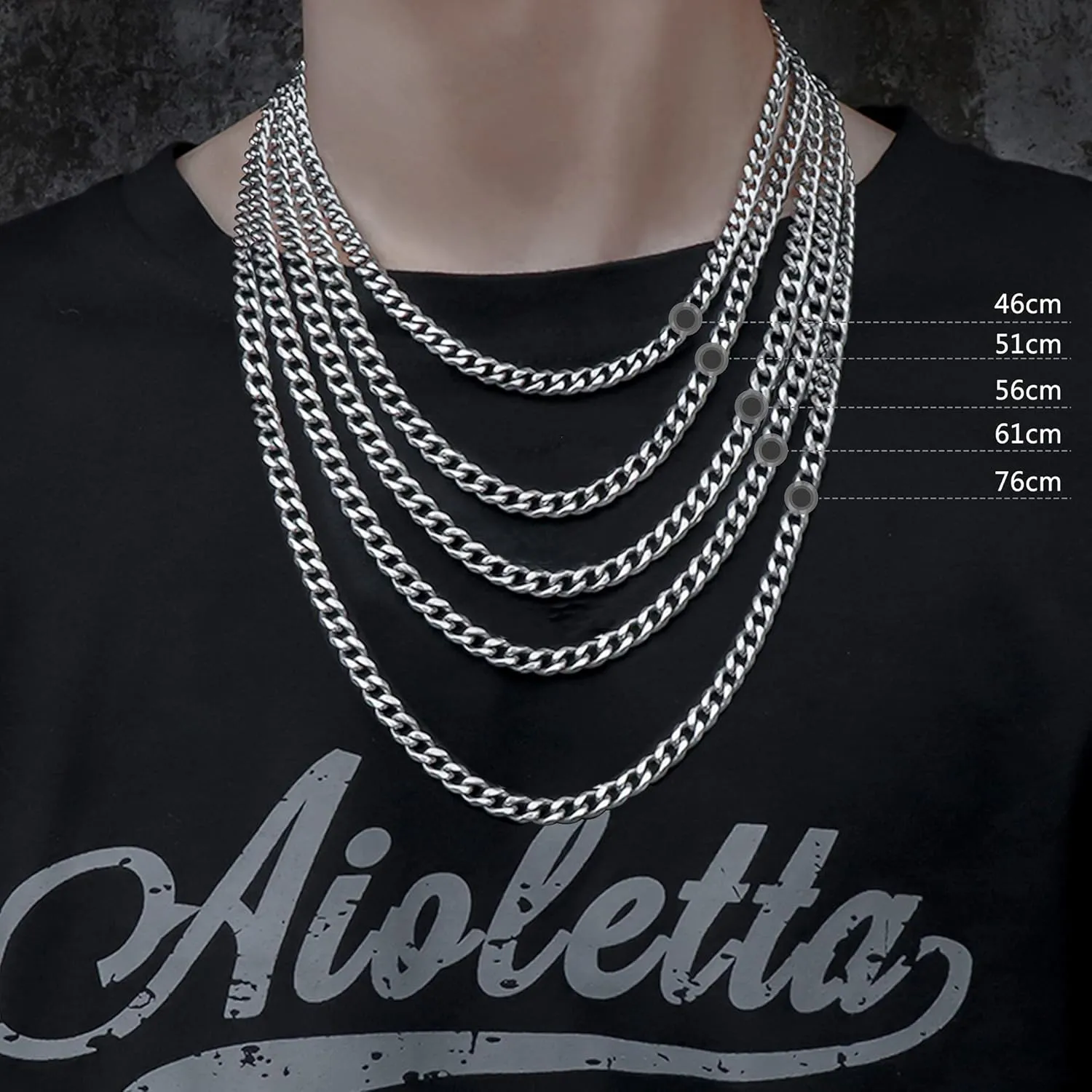 Fansilver 925 Sterling Silver Cross Pendant Necklace Diamond-Cut Cuban Link Chain Necklace Highly Polished Beveled Edge Cross Chain Necklace Silver Cross Necklace for Men Women 18-30 Inches