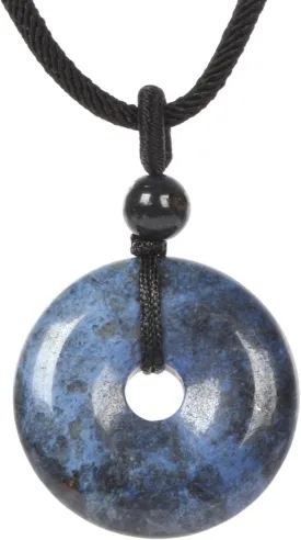 Justinstones Natural Gemstone 25mm Donut Beads Reiki Chakra Pendant Necklace Handmade Jewelry 22 Inch