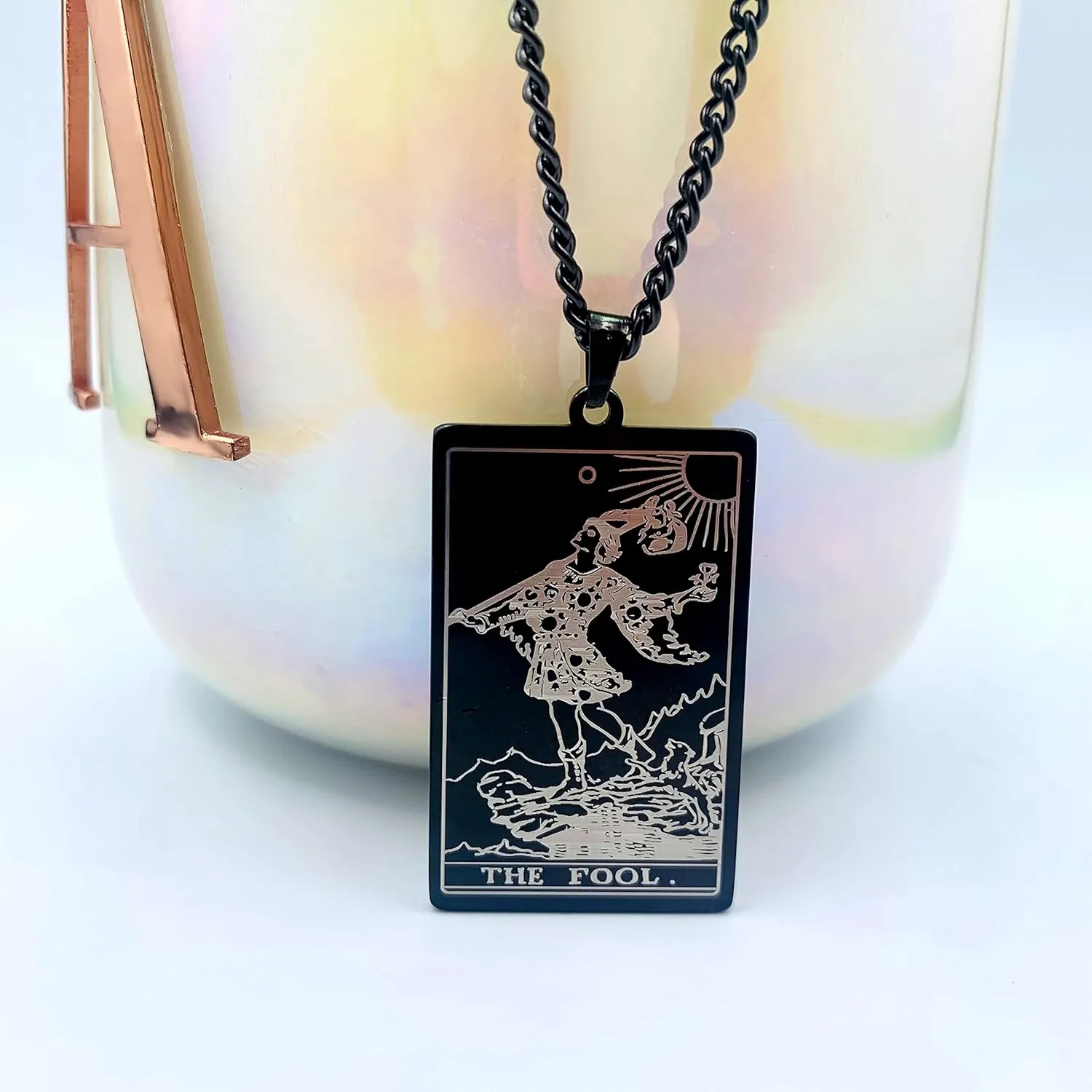 Mall of Style Tarot Card Necklace - Tarot Card Jewelry for Women & Men - Bikers Necklace