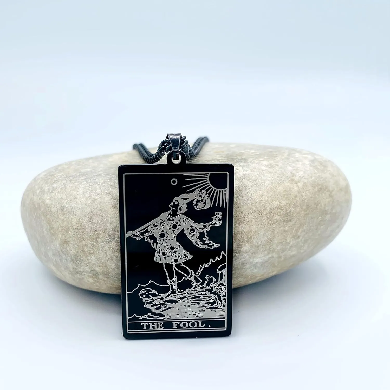 Mall of Style Tarot Card Necklace - Tarot Card Jewelry for Women & Men - Bikers Necklace