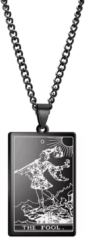Mall of Style Tarot Card Necklace - Tarot Card Jewelry for Women & Men - Bikers Necklace