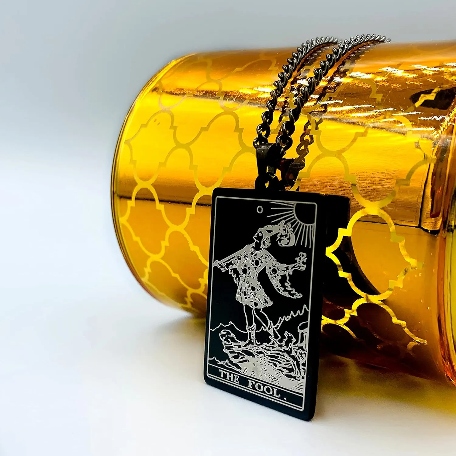 Mall of Style Tarot Card Necklace - Tarot Card Jewelry for Women & Men - Bikers Necklace
