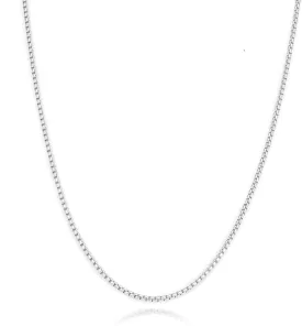 nometo Solid 925 Sterling Silver Box Chain Rope Chain Lobster Clasp Silver Chain for Men Silver Necklace Chain for Women 16/18/20/22/24/26/30 Inches