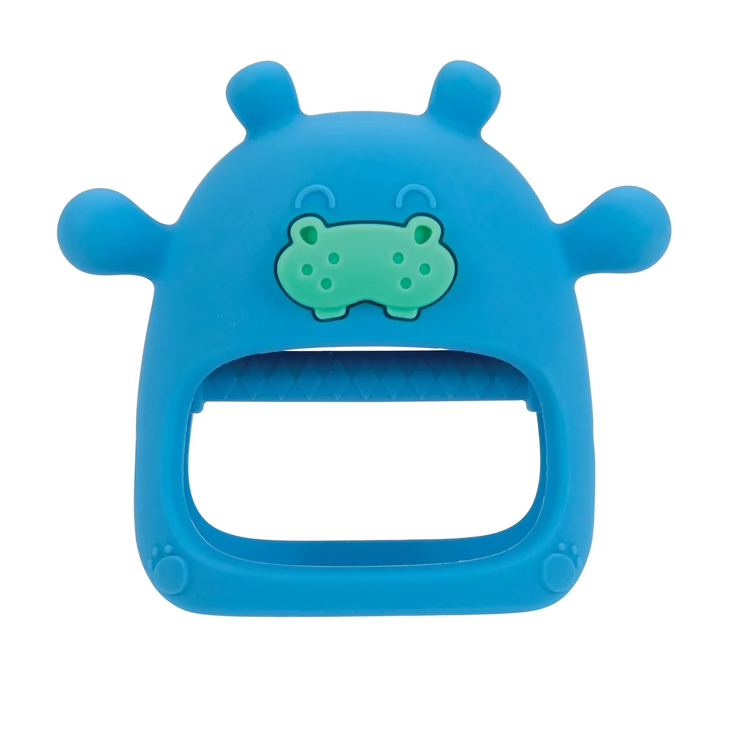 Nuby Silicone Wrist Teething Mitten - Baby Teether Ring - 3  Months - Hippo