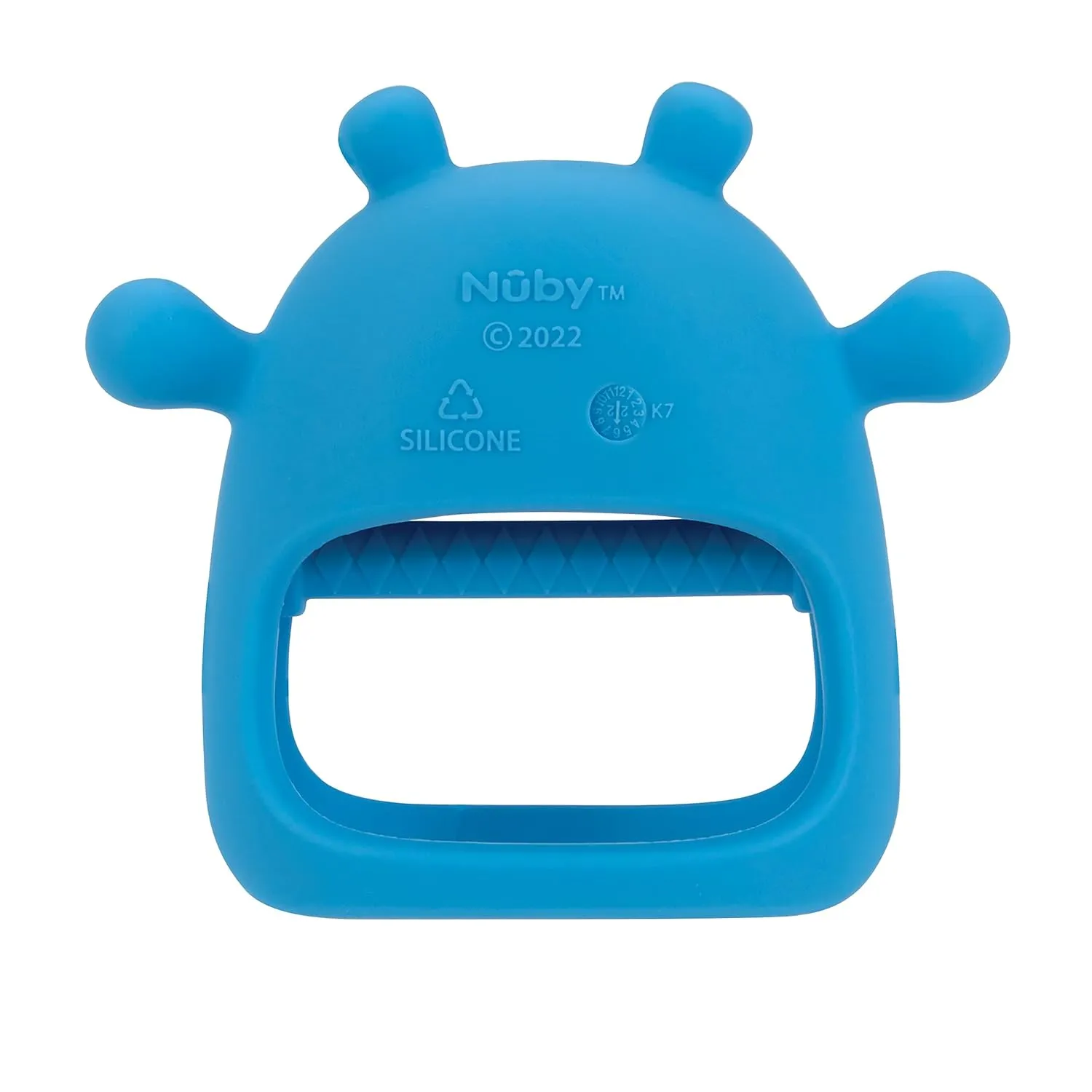 Nuby Silicone Wrist Teething Mitten - Baby Teether Ring - 3  Months - Hippo