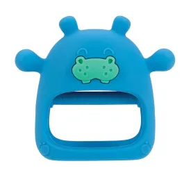 Nuby Silicone Wrist Teething Mitten - Baby Teether Ring - 3  Months - Hippo