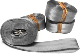 Nylon Webbing Tie Down Straps Double D Ring | 2'' Wide by 13-Foot Long 10-Pack for Securing Bounce Houses,Slides, Obstacle Courses, Inflatables, West Coast Frame, High Peak, & Pole Tents