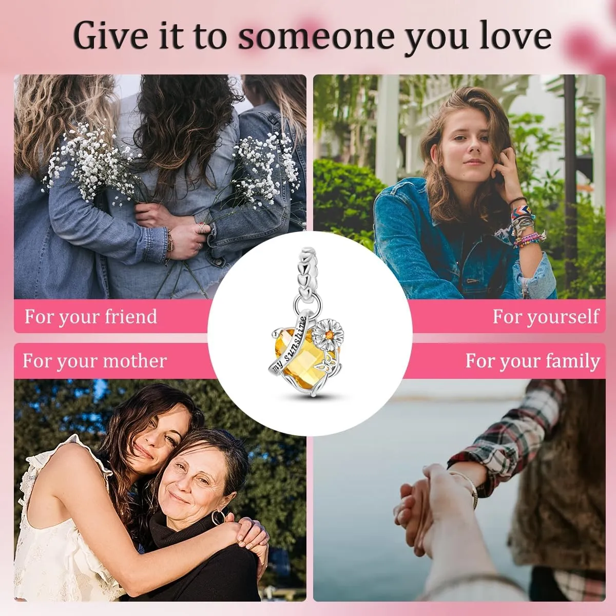 Parmuz 925 Sterling Silver Charms for Bracelet Woman Love Heart Evil Eye Daisy Flower Pendant Beads for Necklace Dog Cat Charm Jewelry Gift for Her