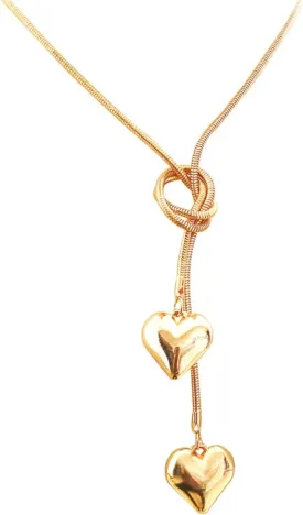 Pingyongchang Laminated heart necklace pendant multi-layer chain necklace forever love heart necklace 14K gold necklace necklace woman