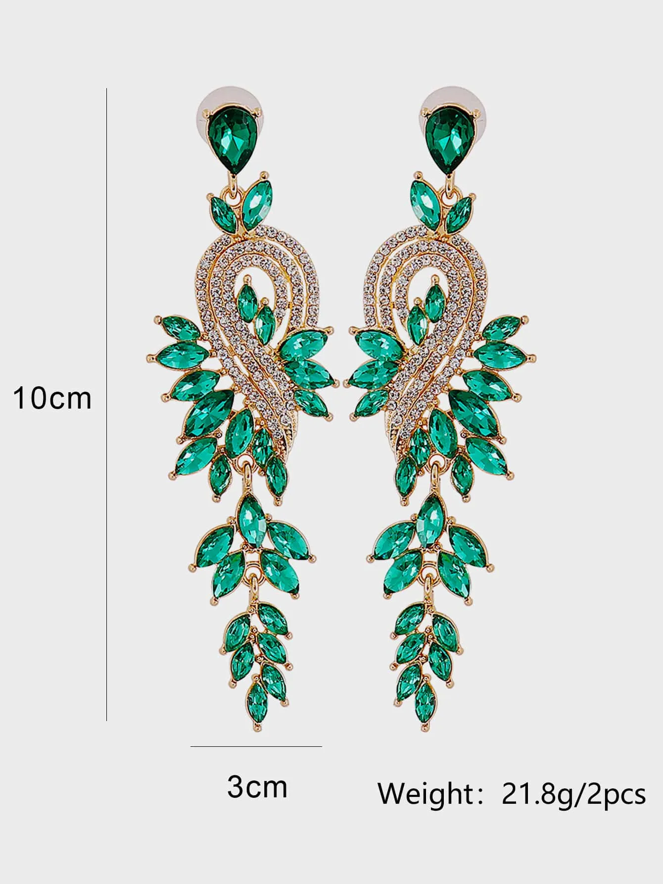 Rhinestone Decor Drop Earrings