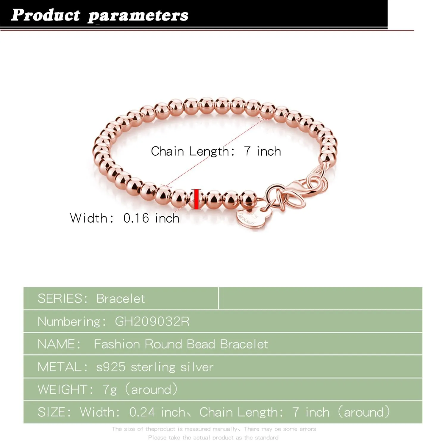 Women 925 Sterling Silver Round Bead Bracelet Minimalist 4-6MM 13-21CM Bell and Heart Pendant Prayer Beads Link Chain Bracelet Men Charm Jewelry Gift