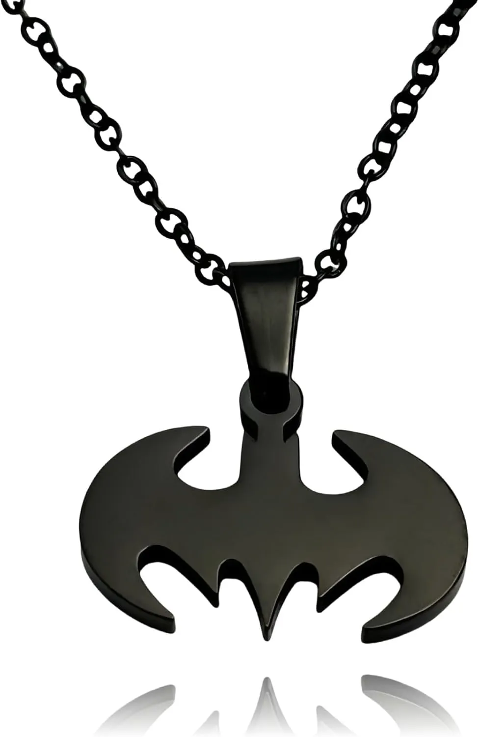 Women's Men' Lightweight Surgical Stainless Steel Bat Pendant Necklace Bat Charm Insect Necklace