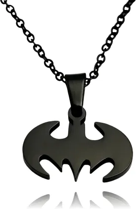 Women's Men' Lightweight Surgical Stainless Steel Bat Pendant Necklace Bat Charm Insect Necklace